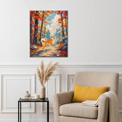 Forest Shiba - Paint by Numbers