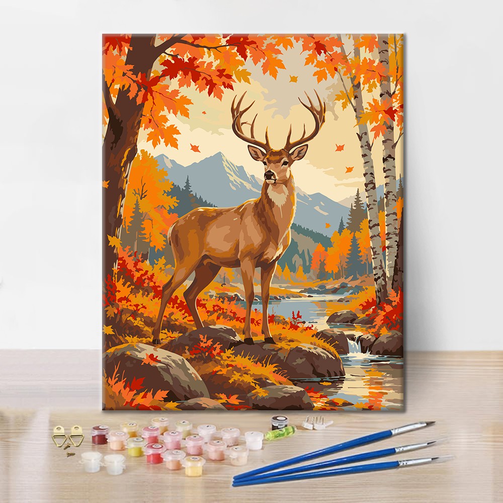 Golden Deer - Paint by Numbers