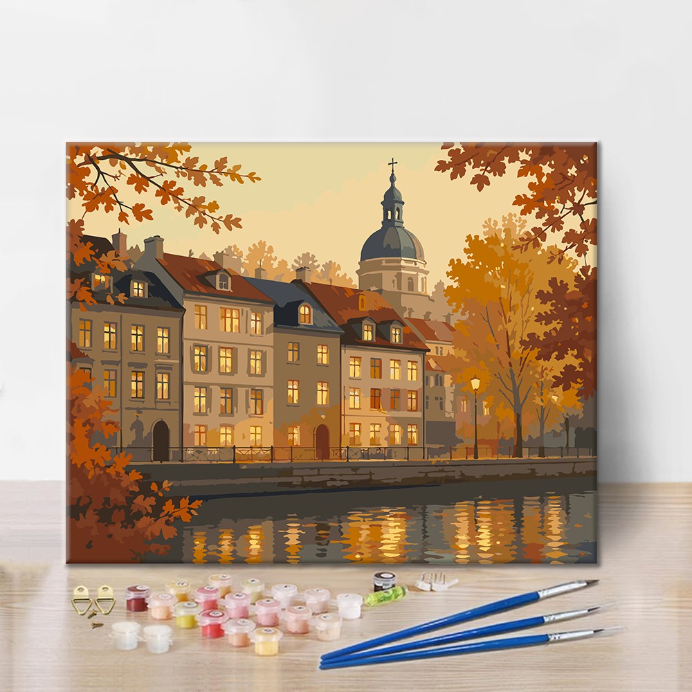Golden Riverside - Paint by Numbers