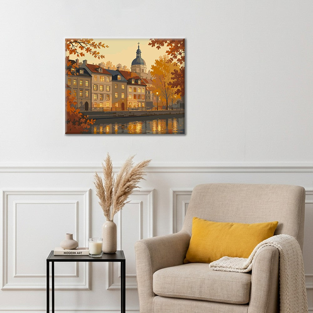 Golden Riverside - Paint by Numbers