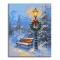 Holiday Lights in Snow - Paint by Numbers