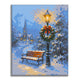 Holiday Lights in Snow - Paint by Numbers
