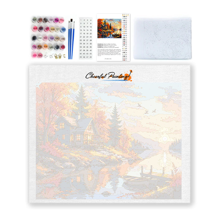 Lakeside Canoe - Paint by Numbers