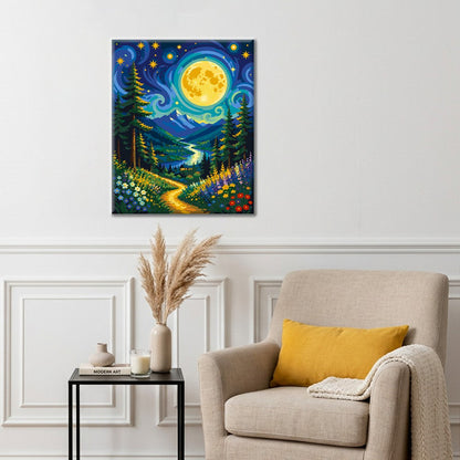 Moonlit Valley - Paint by Numbers