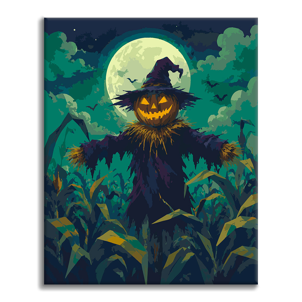 Pumpkin Scarecrow - Paint by Numbers