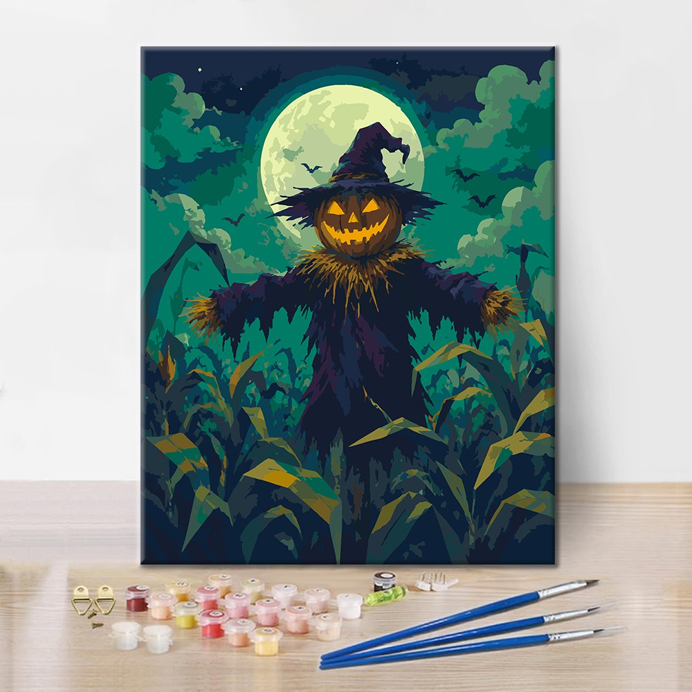 Pumpkin Scarecrow - Paint by Numbers