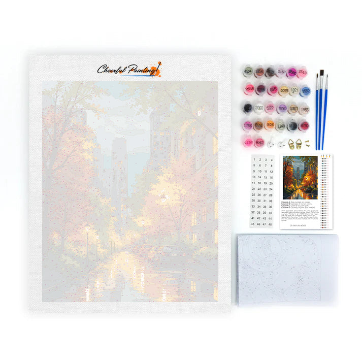 Rainy Streets - Paint by Numbers