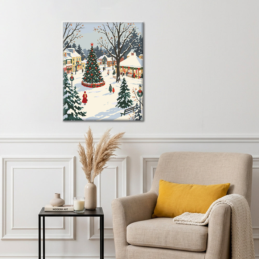 Snowfall in December - Paint by Numbers