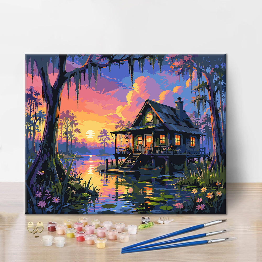 Swamp Cottage - Paint by Numbers