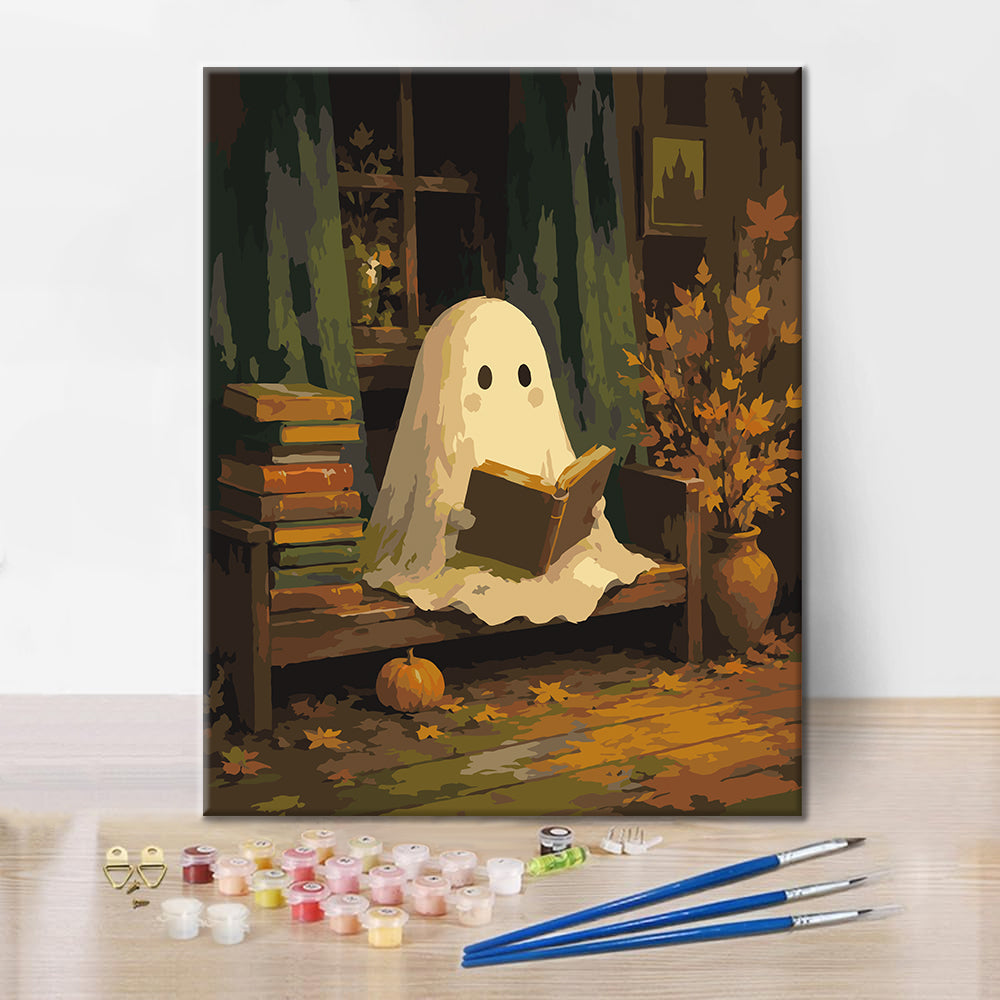 The Little Ghost Reader - Paint by Numbers