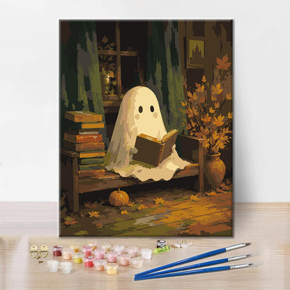 The Little Ghost Reader - Paint by Numbers