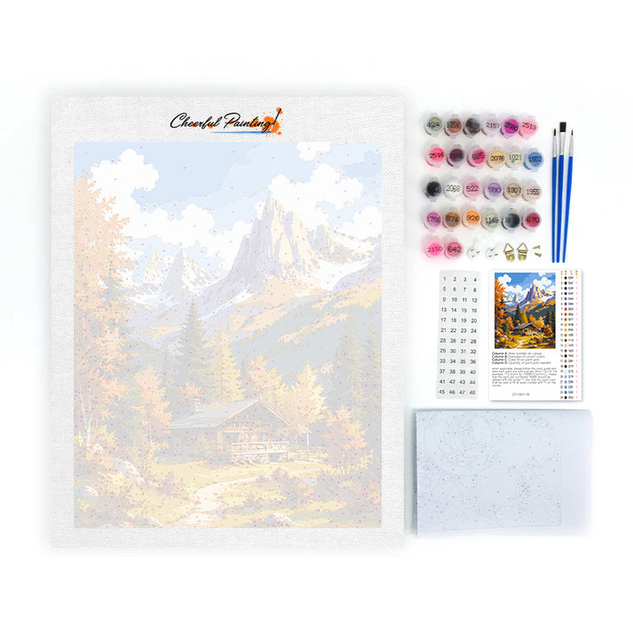 Valley Cabin - Paint by Numbers