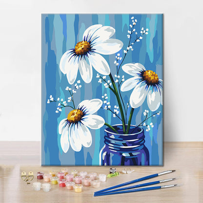 White Daisy Dreams - Paint by Numbers