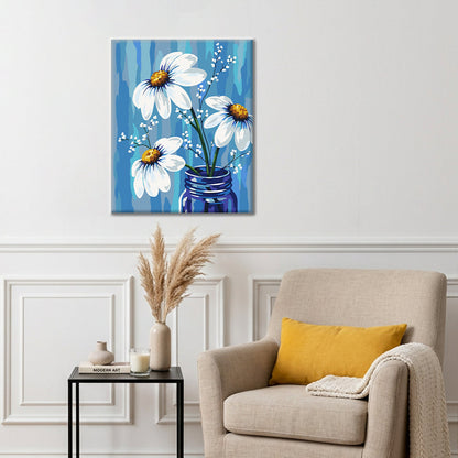 White Daisy Dreams - Paint by Numbers