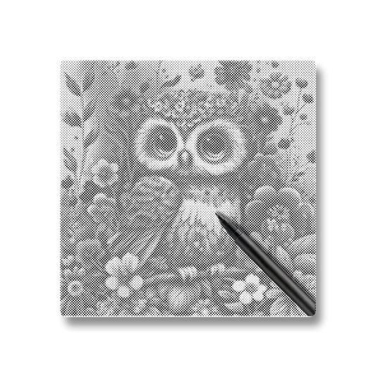 Soft and Cute Baby Owl - Dot Painting