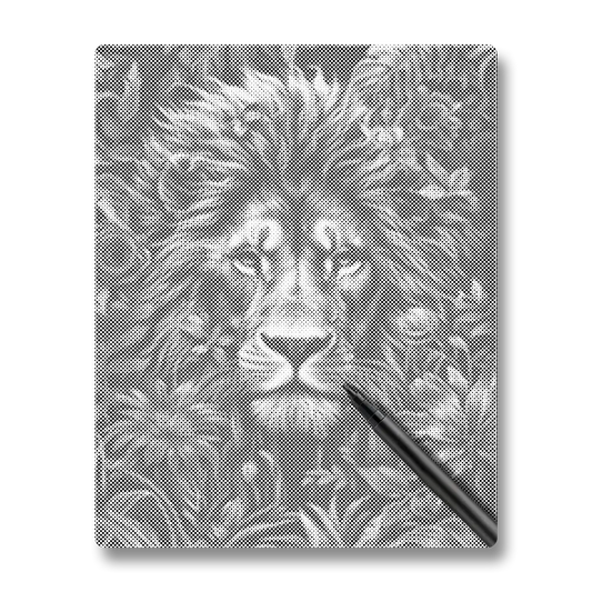 Foliage and Lion's Fury - Dot Painting