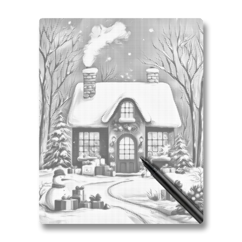 The Christmas House - Dot Painting