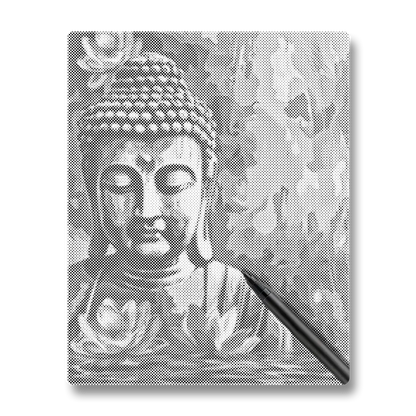 Buddha with Flower - Dot Painting