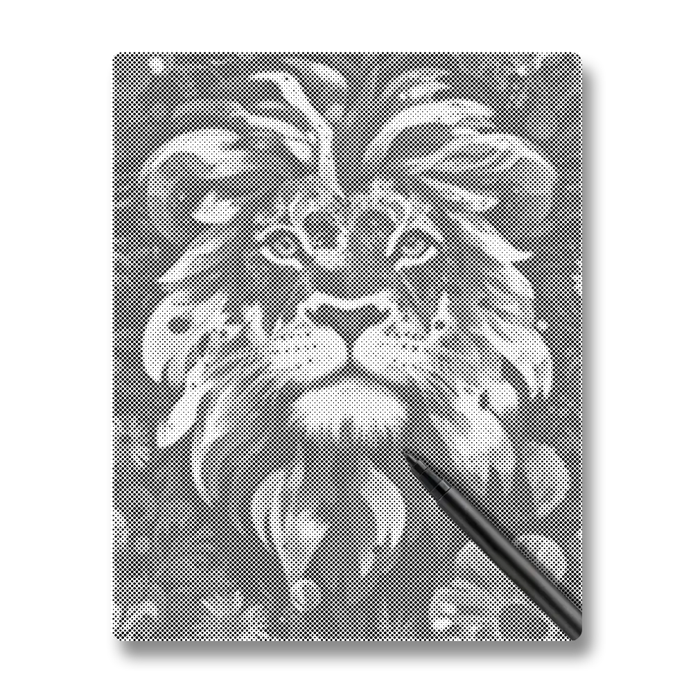 Lion with a Brave Heart - Dot Painting