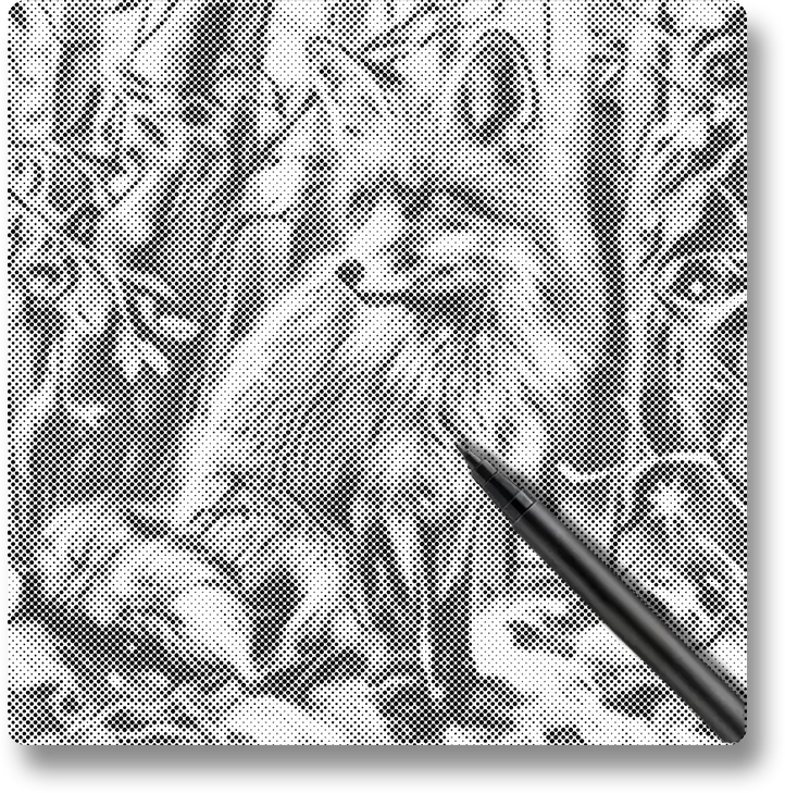 Fox In A Snowy Forest - Dot Painting
