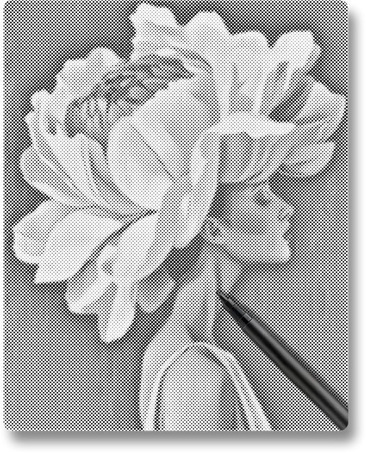 Flower & Woman - Dot Painting