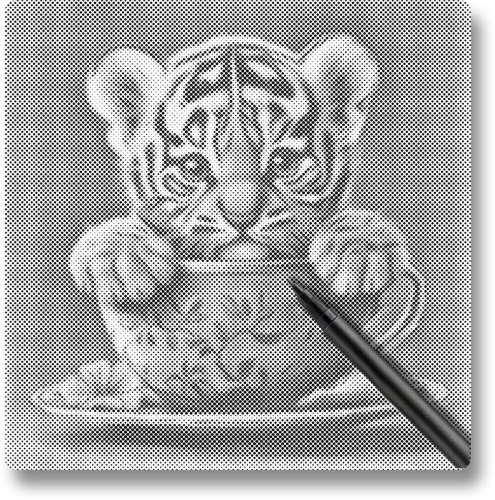 Adorable Tiger Cub - Dot Painting