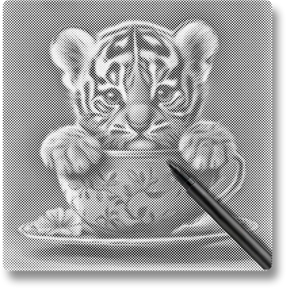 Adorable Tiger Cub - Dot Painting