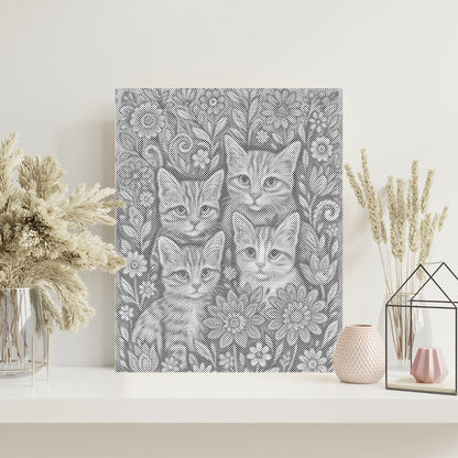 Bohemian Cats - Dot Painting