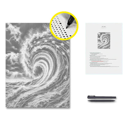 Ocean Wave Flag - Dot Painting