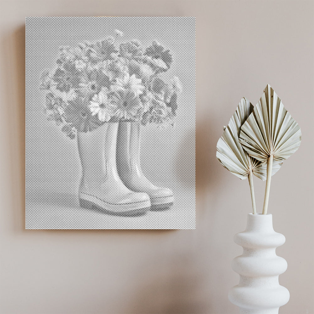 Rain Boots Flowers - Dot Painting