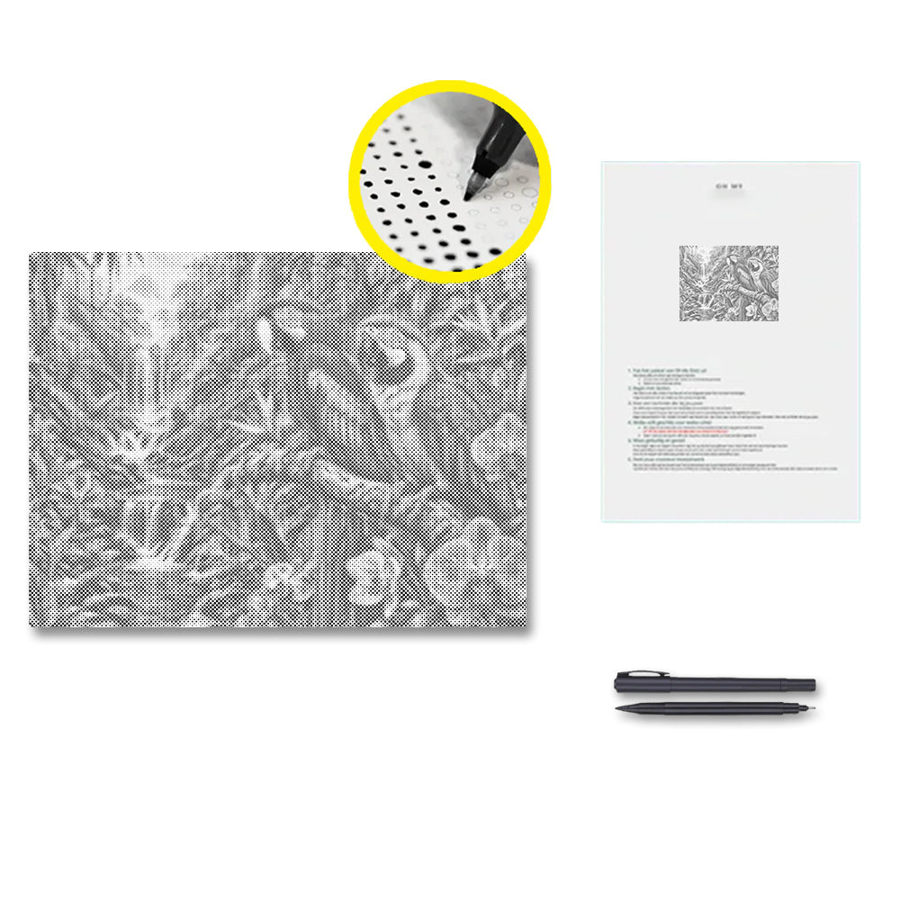 Tropical Parrot Falls - Dot Painting