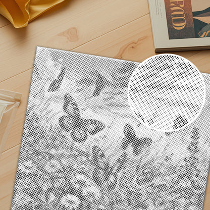 Butterfly In The Flowers - Dot Painting
