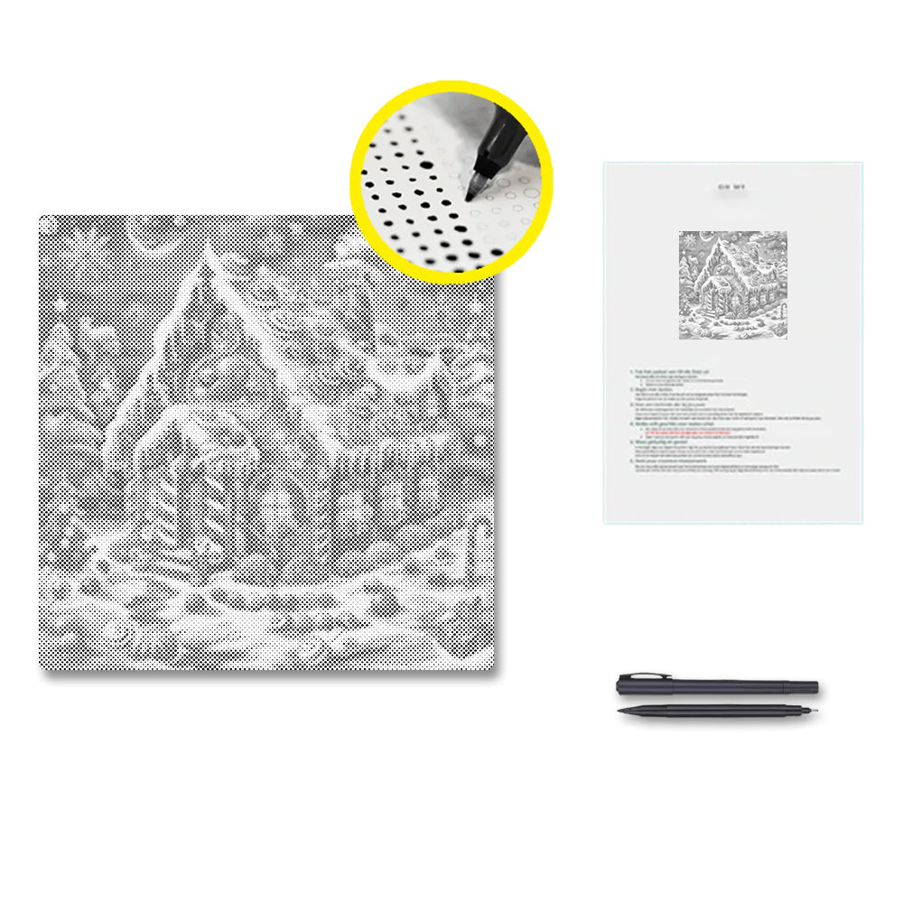 Christmas Candy House - Dot Painting
