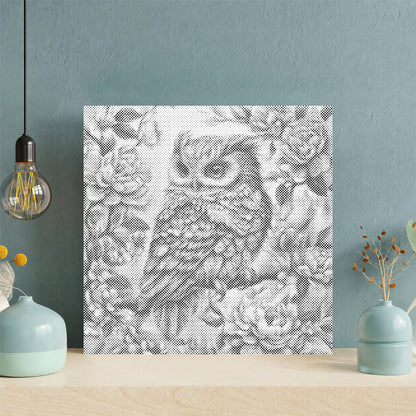 Dreamy Purple Owl - Dot Painting