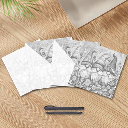 Flower Gnomes - Dot Painting