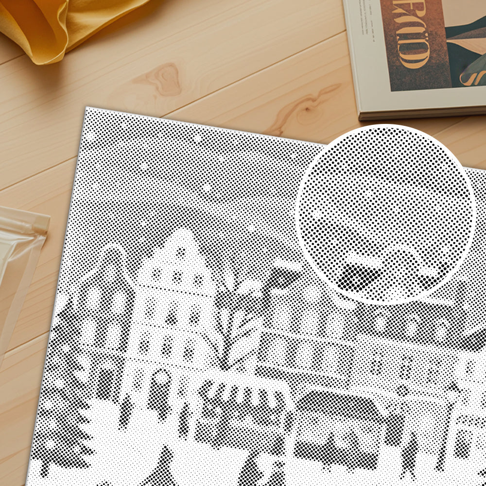 Christmas Market Village - Dot Painting