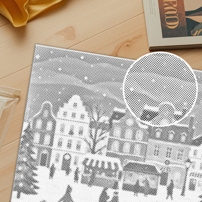 Christmas Market Village - Dot Painting