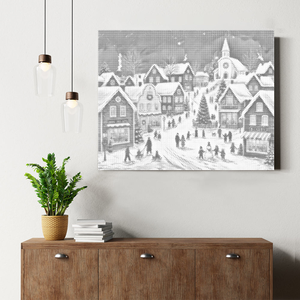Christmas Village Story - Dot Painting