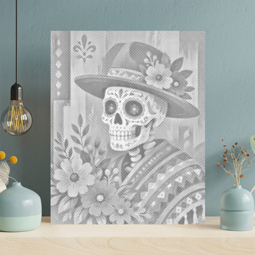 Floral Sugar Skull Feast - Dot Painting