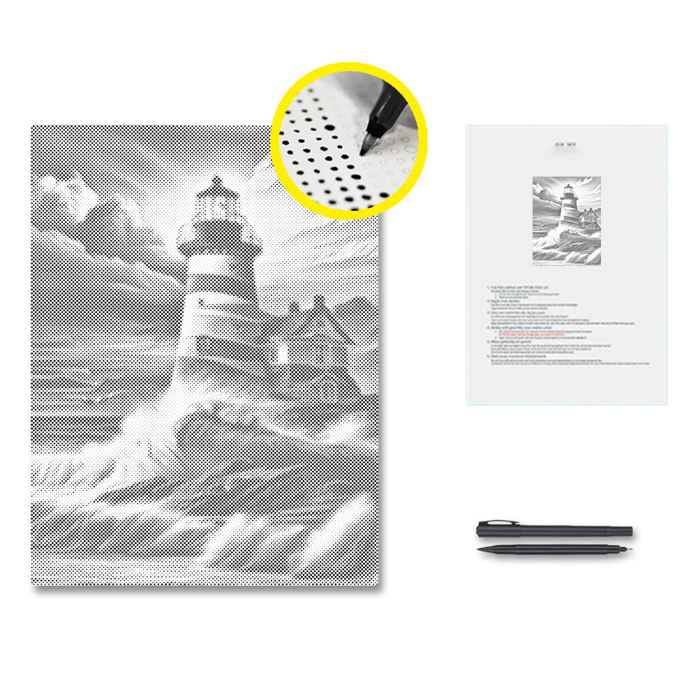 Full Round - Lighthouse - Dot Painting