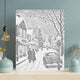 Winter Christmas Village - Dot Painting