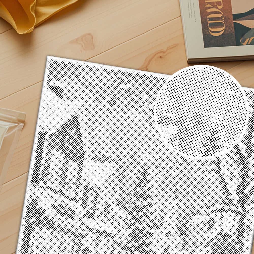 Winter Christmas Village - Dot Painting