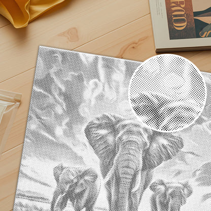 Elephant At Sunset - Dot Painting