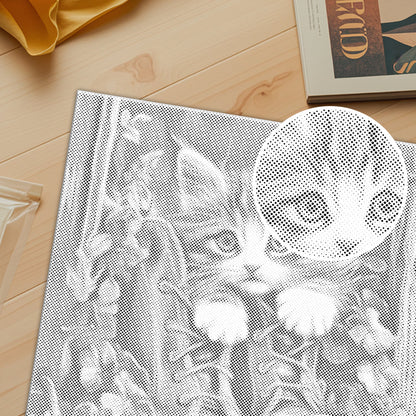 Kitten in Boots - Dot Painting