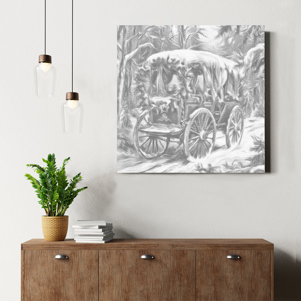 Victorian Christmas Sleigh Ride - Dot Painting