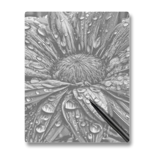 Flower with Raindrops - Dot Painting