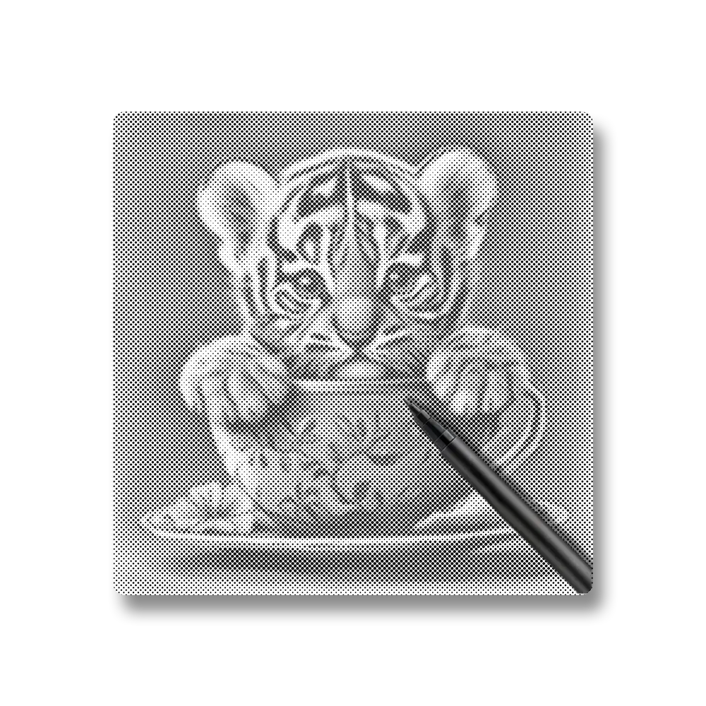 Adorable Tiger Cub - Dot Painting