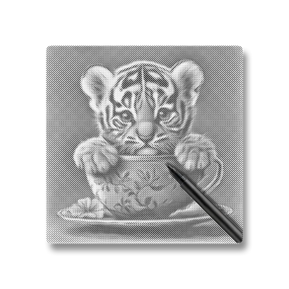 Adorable Tiger Cub - Dot Painting
