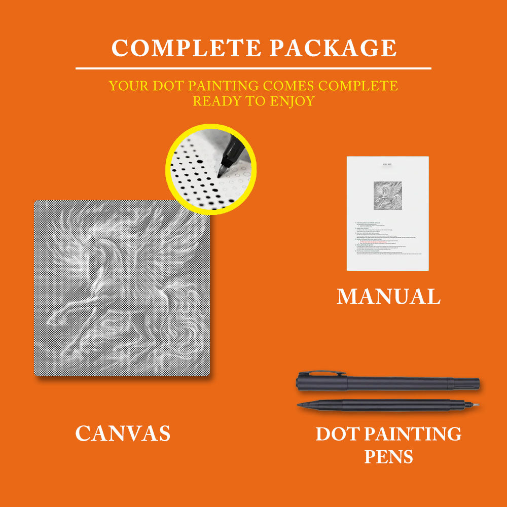 Pegasus With Glowing - Dot Painting