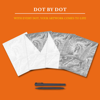 Pegasus With Glowing - Dot Painting